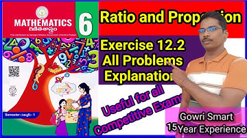 6th Class Maths New Syllabus|| Chapter-12|| Ratio and Proportion Exercise 12.2|| Must Watch Video
