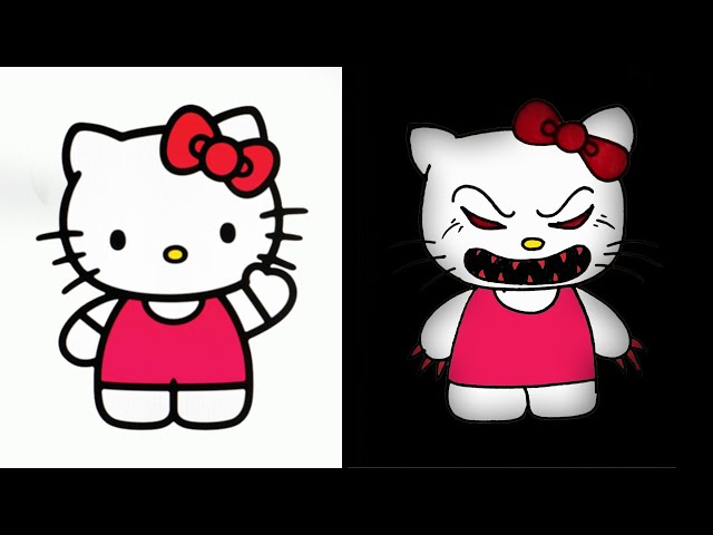 🫣🥹hello kitty cutting up her mouth video🥲#hellokitty #hellokittylov