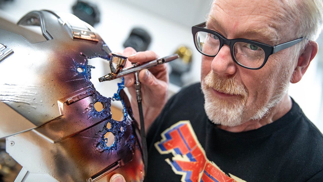 Adam Savage Learns How to Paint Battle Damaged Armor!