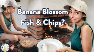 Making Vegan Fish & Chips with Banana Blossoms in Portugal