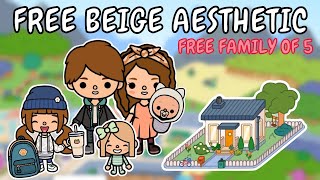 ✨ Free ✨ Beige Aesthetic Inspired🪴🍼 Toca Boca Free House Ideas 😍 TOCA GIRLZ