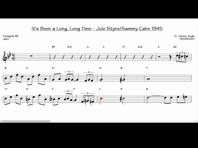 It's Been a Long, Long Time - Jule Styne and Sammy Cahn 1945 (Trumpet Bb)  [Sheet music] 