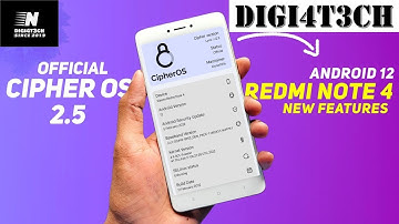 |Cipher OS 2.5| |Android 12| |Redmi Note 4| |Mido| |Full Review| By |DIGI4T3CH|