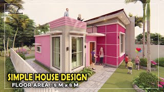 Simple House Design / ( 8M  x 8M ) BY: junliray creations