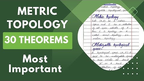 Topology most important questions theorems Msc 1st semester