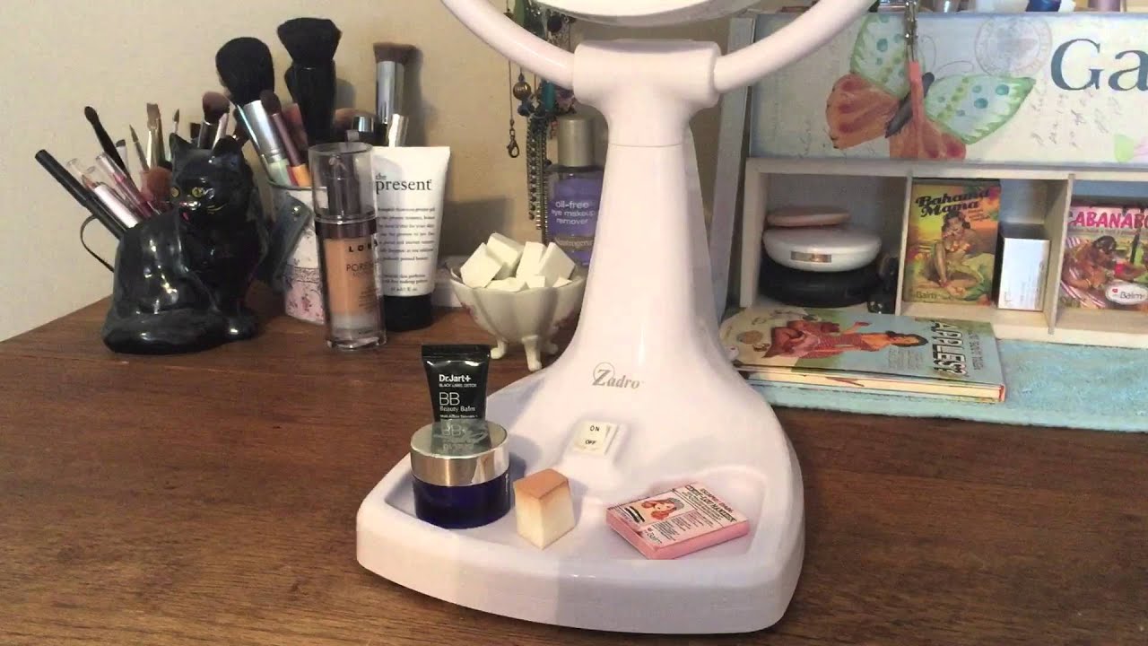 Zadro Max110 Model Lightes Makeup Mirror And Vanity Set Up You Zadro Max110 Model Lightes Makeup Mirror And Vanity Set Up