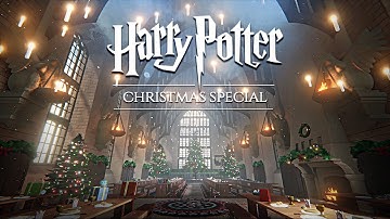 You spend Christmas at Hogwarts 🎄 Harry Potter inspired Ambience & Soft Music ◈ Exploring the Castle