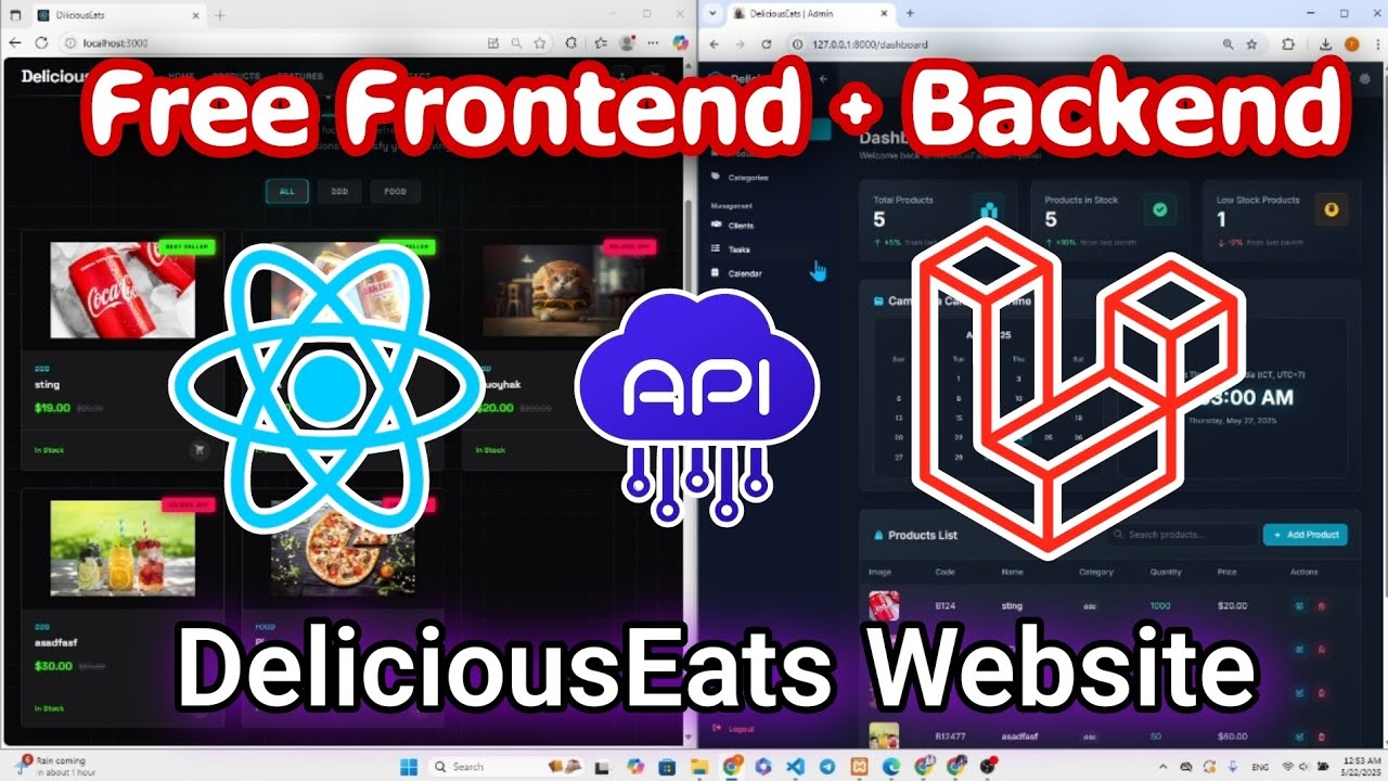 Free Project React + Laravel + API - DeliciousEats💥🔥 - HakSimpleDev ...