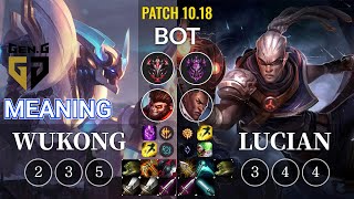 GEN Meaning Wukong vs Lucian Bot - KR Patch 10.18