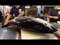 Amazing ! Cutting a whole Yellowfin Tuna for Sashimi黃鰭鮪魚 - Taiwanese Street Food