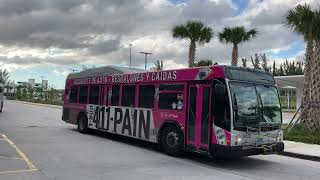 Miami-Dade Transit Metrobus 77 & 277 Departure, Golden Glades Park and Ride, 2014 Gillig BRT HEV 40'