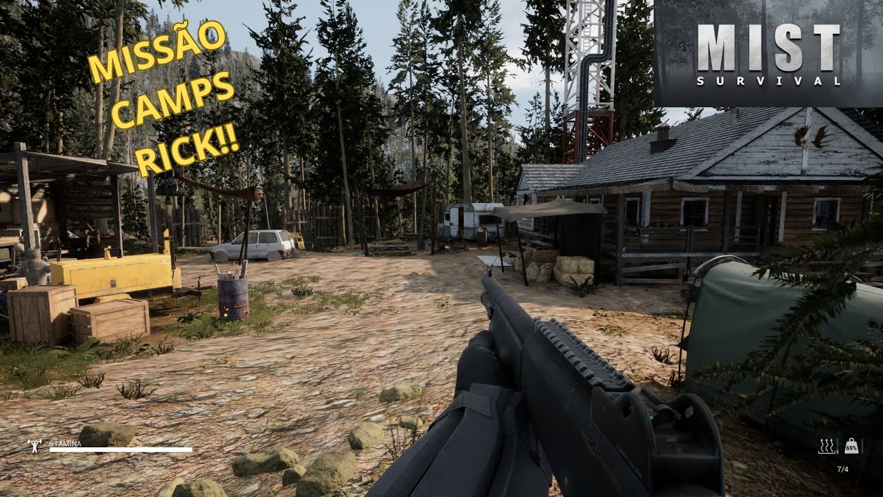 Dia 24 em Mist Survival! 🚪 Tentando Abrir as Portas do Motel + Missão Rick's Camps com 9 Bandidos!