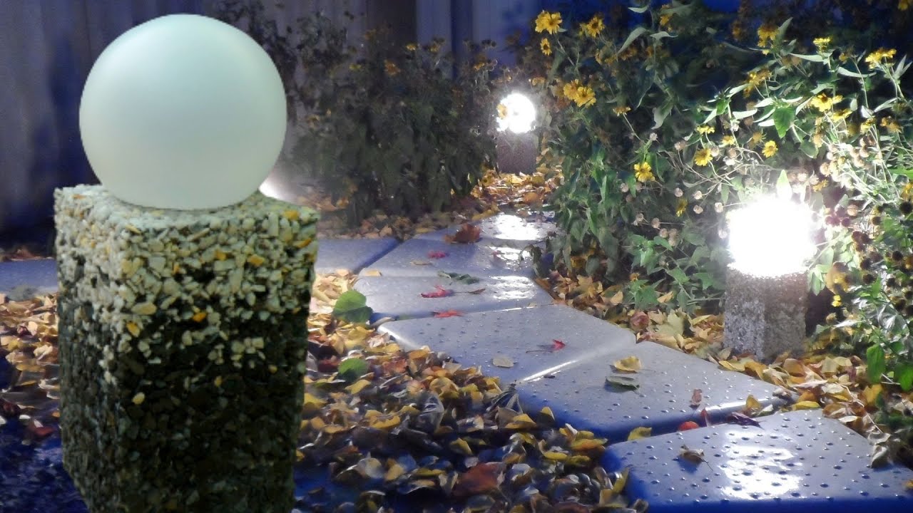 DIY concrete garden lamp. YouTube