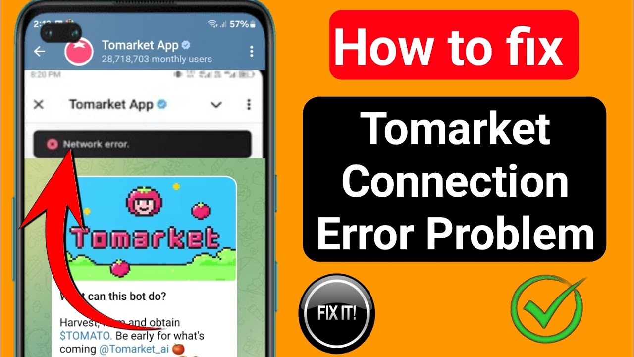 Tomarket Airdrop Network Error Problem Slove | Tomarket Network Error Problem | Tomarket Airdrop