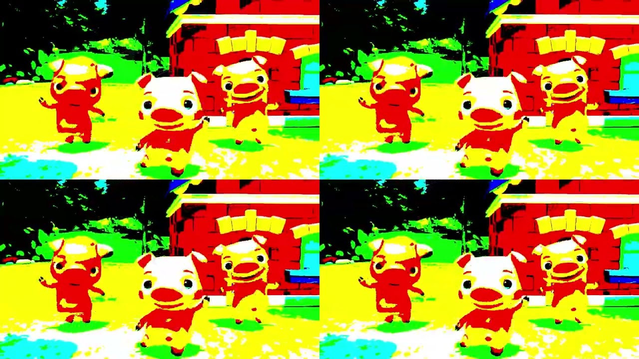 Three Little Pigs Outro x4 screen Sponsored by Gamavision Csupo Effects
