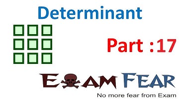 Maths Determinants part 17 (Examples Properties of Determinant) CBSE Mathematics XII 12