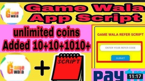 Game Wala App Coin Adder Script || Game Wala App Script Without Token || Game Wala App Script 2021