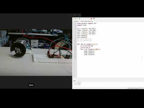 Pico, Micropython, Speed Sweep with Stepper Motor