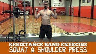 Squat & Shoulder Press with Resistance Bands