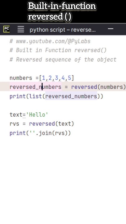 Reversing Sequences in Python: Lists, Strings, and Tuples| reversed ...