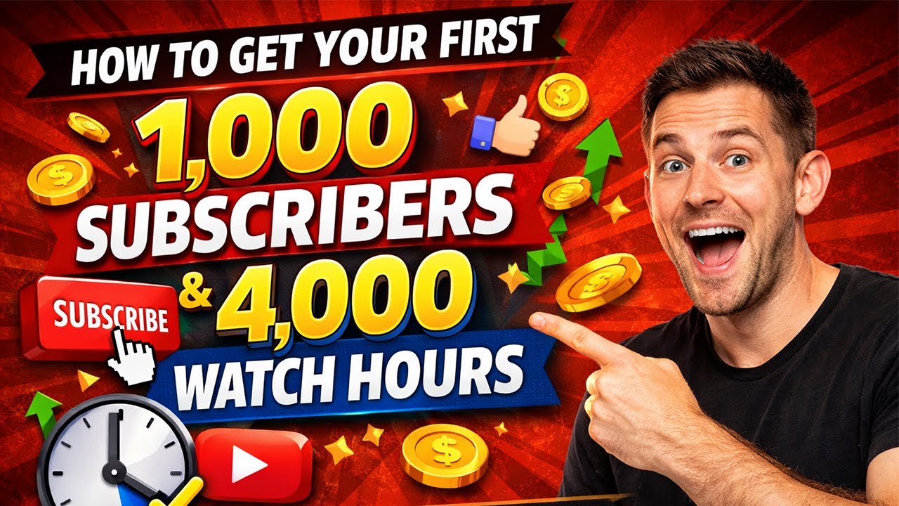 How to Get Your First 1,000 Subscribers & 4,000 Watch Hours (Step-by-Step for Beginners)