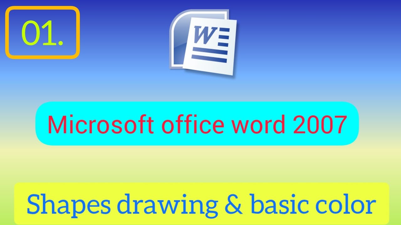 shapes-drawing-and-basic-color-in-ms-word-2007-part-1-youtube