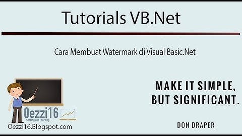 Tutorial Membuat Watermark di VB Net
