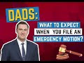 Dads: What to Expect When You File an Emergency Motion