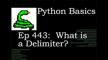 Python Basics What is a Delimiter?