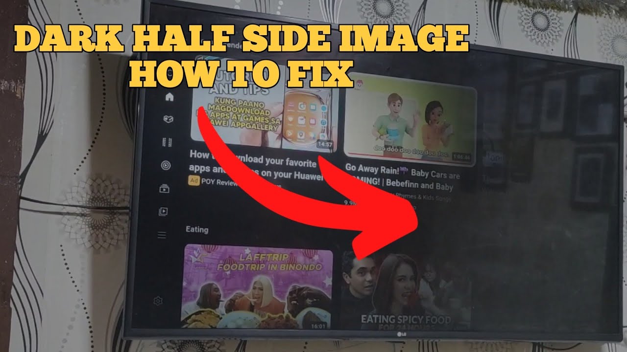 LG 49um7100ppa Smart LED TV How to Repair Half Dark Screen YouTube