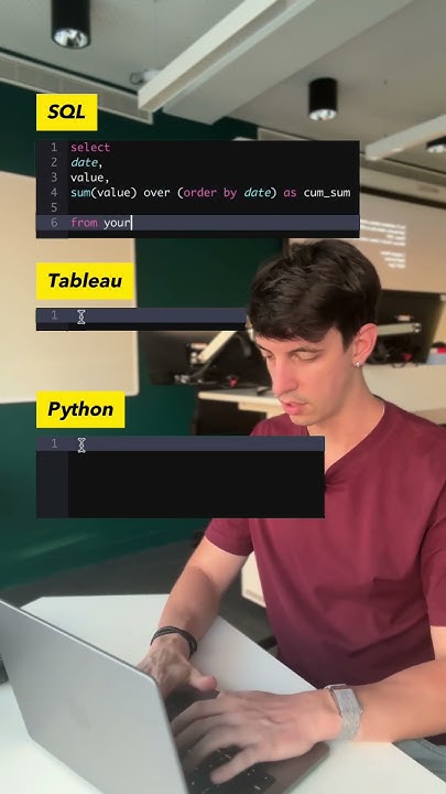 SQL vs Tableau vs Python - calculate the cumulative sum - YouTube