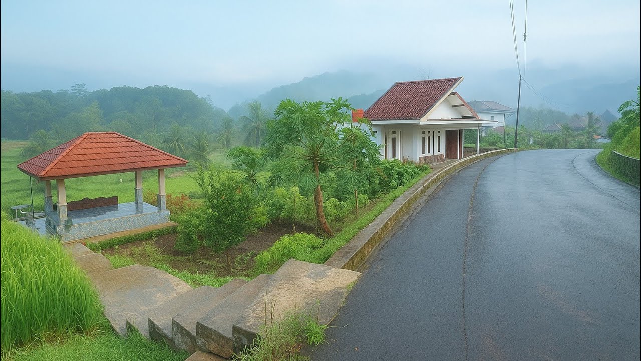 Rumah Impian Paling Syahdu Di Tengah Alam Indah Sumedang, Suasananya Sejuk Setelah Di Guyur Hujan