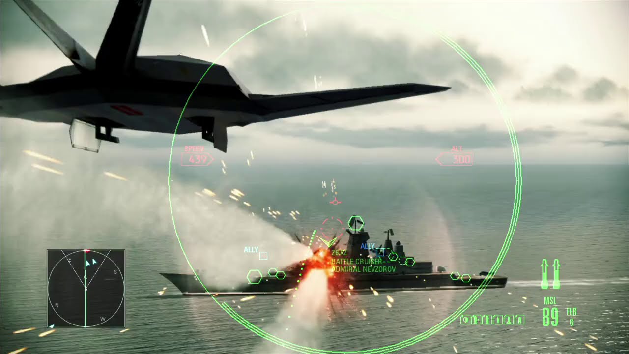 戦闘 Ace Combat Assault Horizon F-117 VS Russian Fleet - YouTube