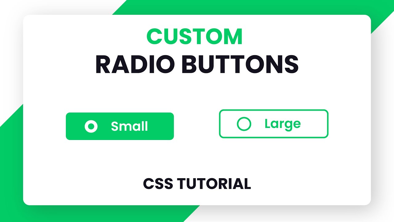 input type radio  New Update  Custom Radio Buttons CSS | Pure CSS Tutorial