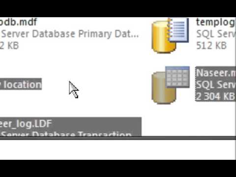 How to Deattach   detach and re attach a database file in Microsoft SQL Server 2008