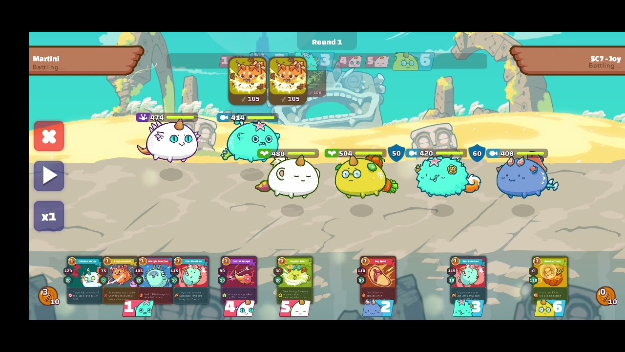 How to kill opponent's backliner using Crimson Water/Piranha backdoor combo - Axie Infinity Gameplay