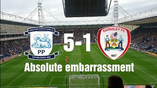 AWAY DAY SCENES! 5-1 THRASHING EMBARRASSMENT | Preston Vs Barnsley Vlog