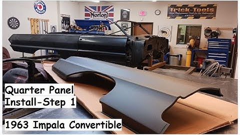 1963 Impala SS Convertible Part 11   Quarter Panel Installation Step 1 DIY Auto Restoration
