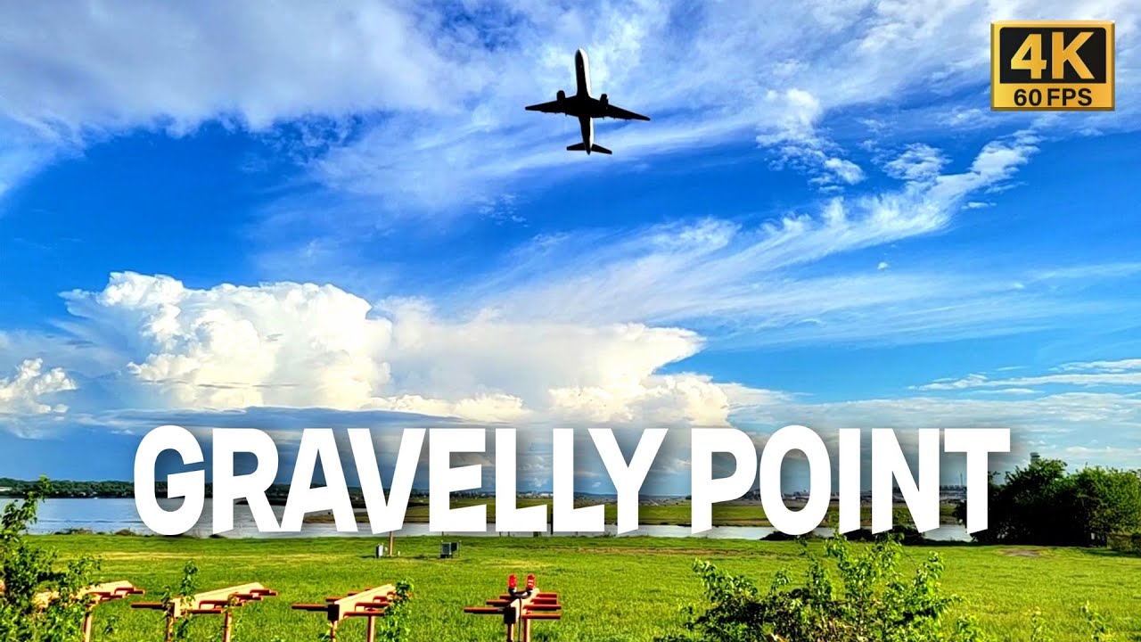 A Secret Place for Plane Spotting Take Off Gravelly Point 4K YouTube