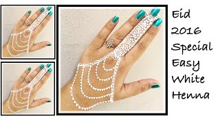 Eid 2016 DIY Best and Beautiful Easy White Henna Mehndi Tattoo Tutorial | HennaAndNailArt screenshot 2