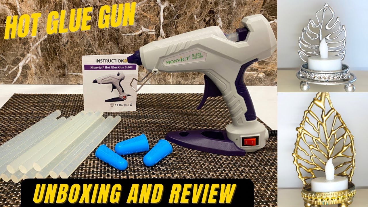 Hot glue gun review || Monvict S-809 full size hot glue gun || Khan Sisters Creations