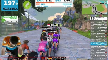 Zwift - Race: Stage 1: Punchy Power - Coastal Crown Loop (C) on Coastal Crown Loop in Watopia