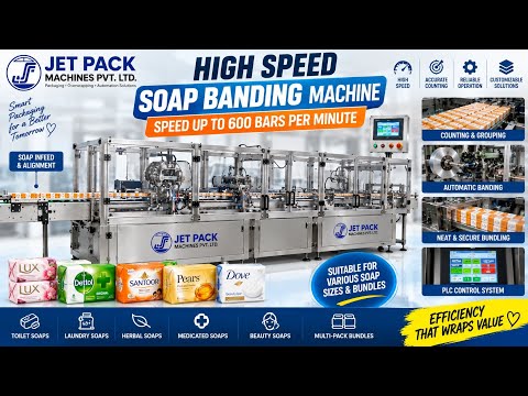 High Speed Soap Banding Machine - Speed 600 - video from JET PACK MACHINES