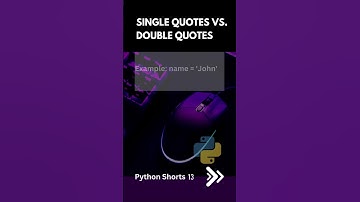 Single Quotes vs. Double Quotes  | Python Shorts 13 | Python Tutorial | Deepak Radhakrishnan