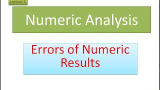 Error in  Numerical analysis Urdu/hind   lecture 3