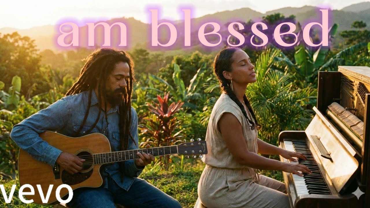Am blessed _ Damian Marley ft Alicia keys (official gospel reggae lyrics video download)