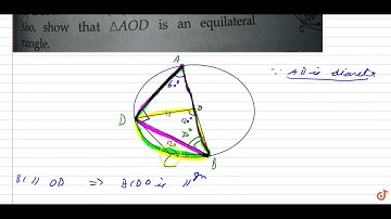 In the given figure, AB is a diameter of the circle with centre O and DO||CB.If `/_BCD=120^@`,...