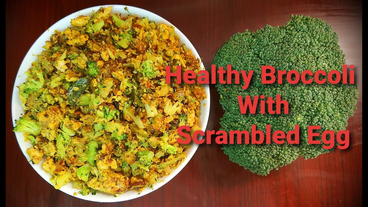 Broccoli Recipe Healthy Broccoli Scrambled Egg thoran ബ്രോക്കോളി