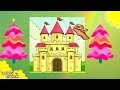 Castle drawing | Coloring for kids | London bridge is falling down | Rhymes | Honey Bunch - kids
