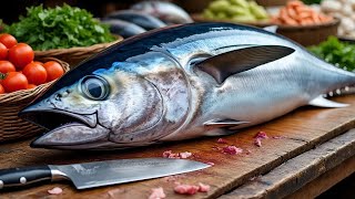 Everyday Of My Life Exploring Sorong Fish Market Live Broadcast Of Yellowfin Tuna Cutting
